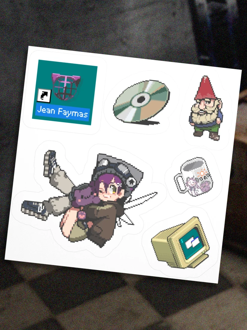 JetStation2 Pixle Sticker Sheet product image (1)