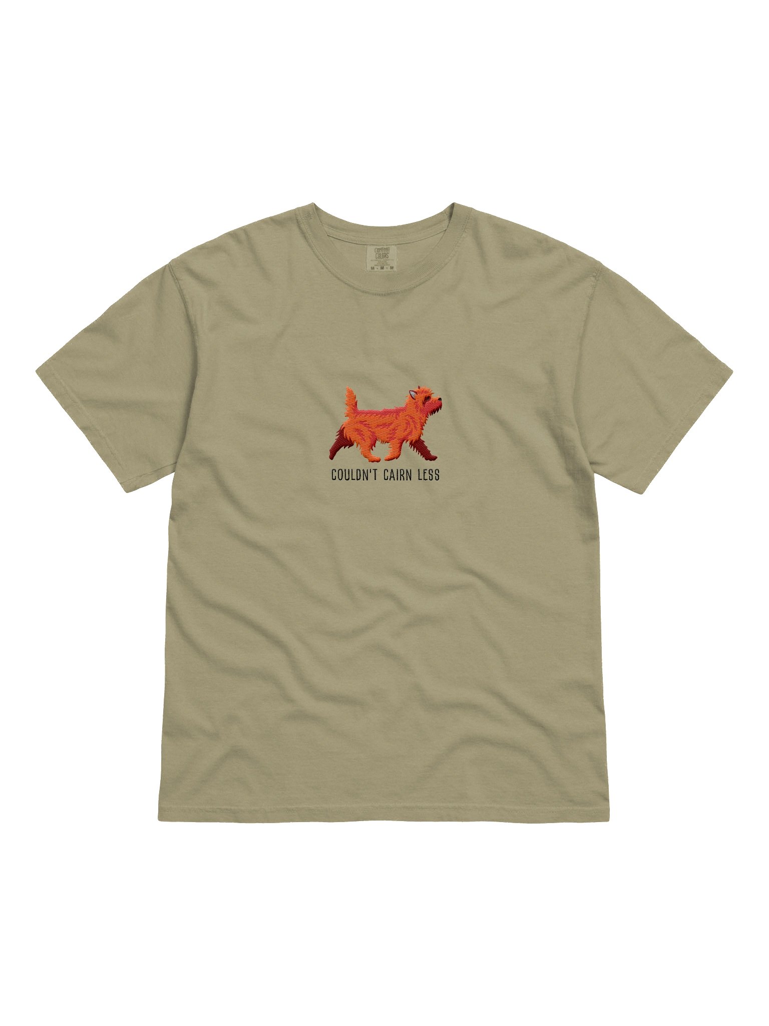 Couldn't Cairn Less T-Shirt(Embroidered) of a Cairn Terrier(Red) product image (4)