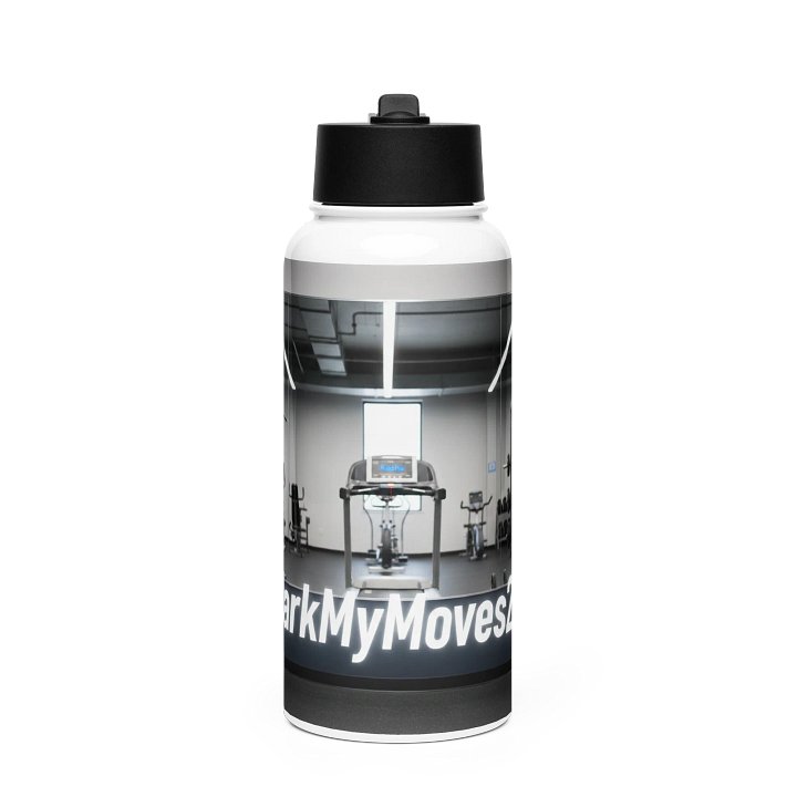 MarkMyMoves22 Sleek Steel Gym Bottle with Foldable Straw product image (1)