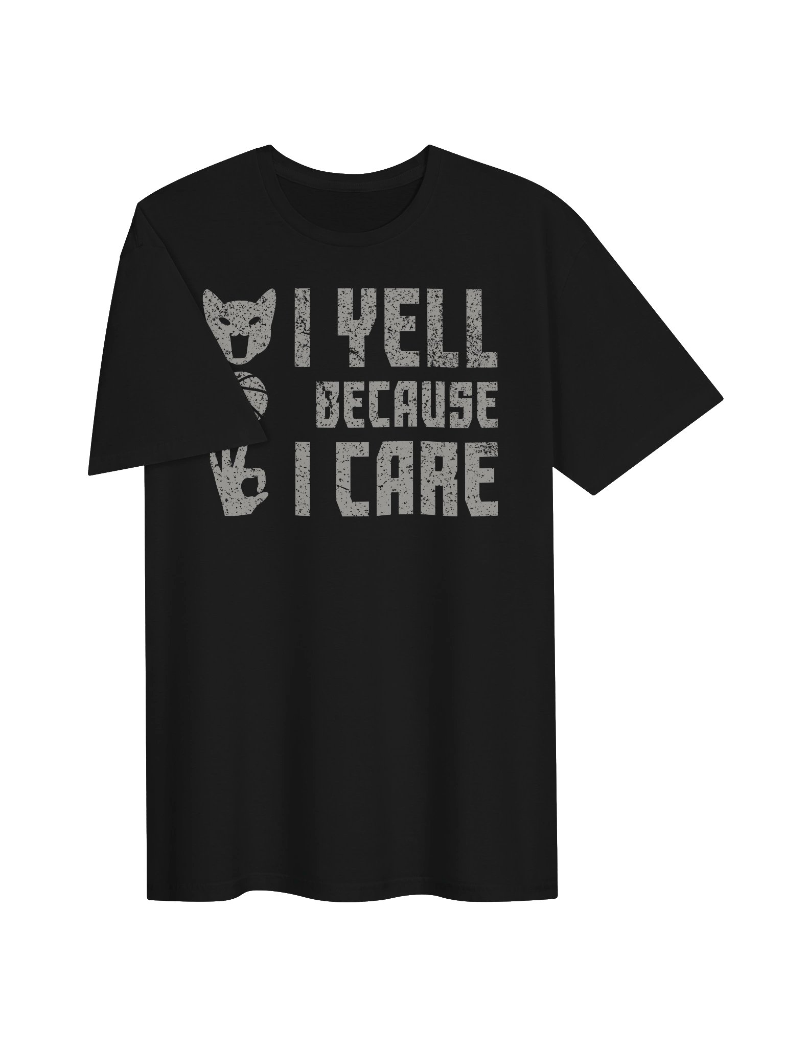 Basketball Cat (I Yell Because I Care) - Unisex Adult Super Soft Lightweight T-shirt product image (2)