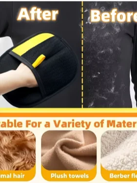 Pet Grooming Gloves – 4-Piece Set for Dog & Cat Hair Removal product image (3)