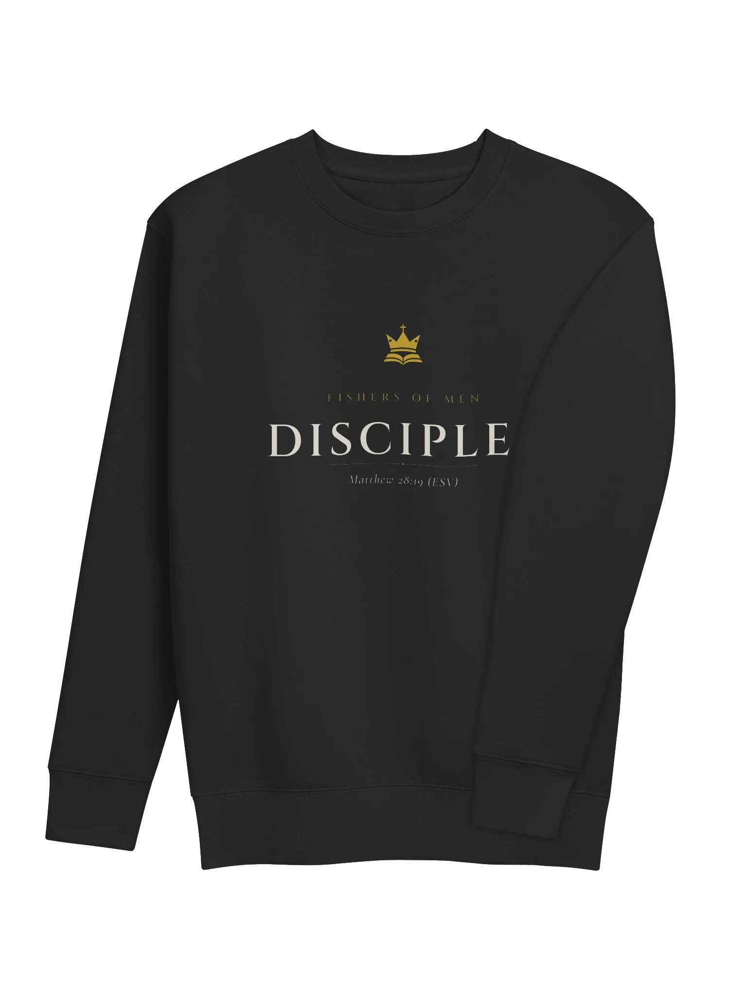 Disciples Crewneck - Black, view 4 — Christ Is King crewneck