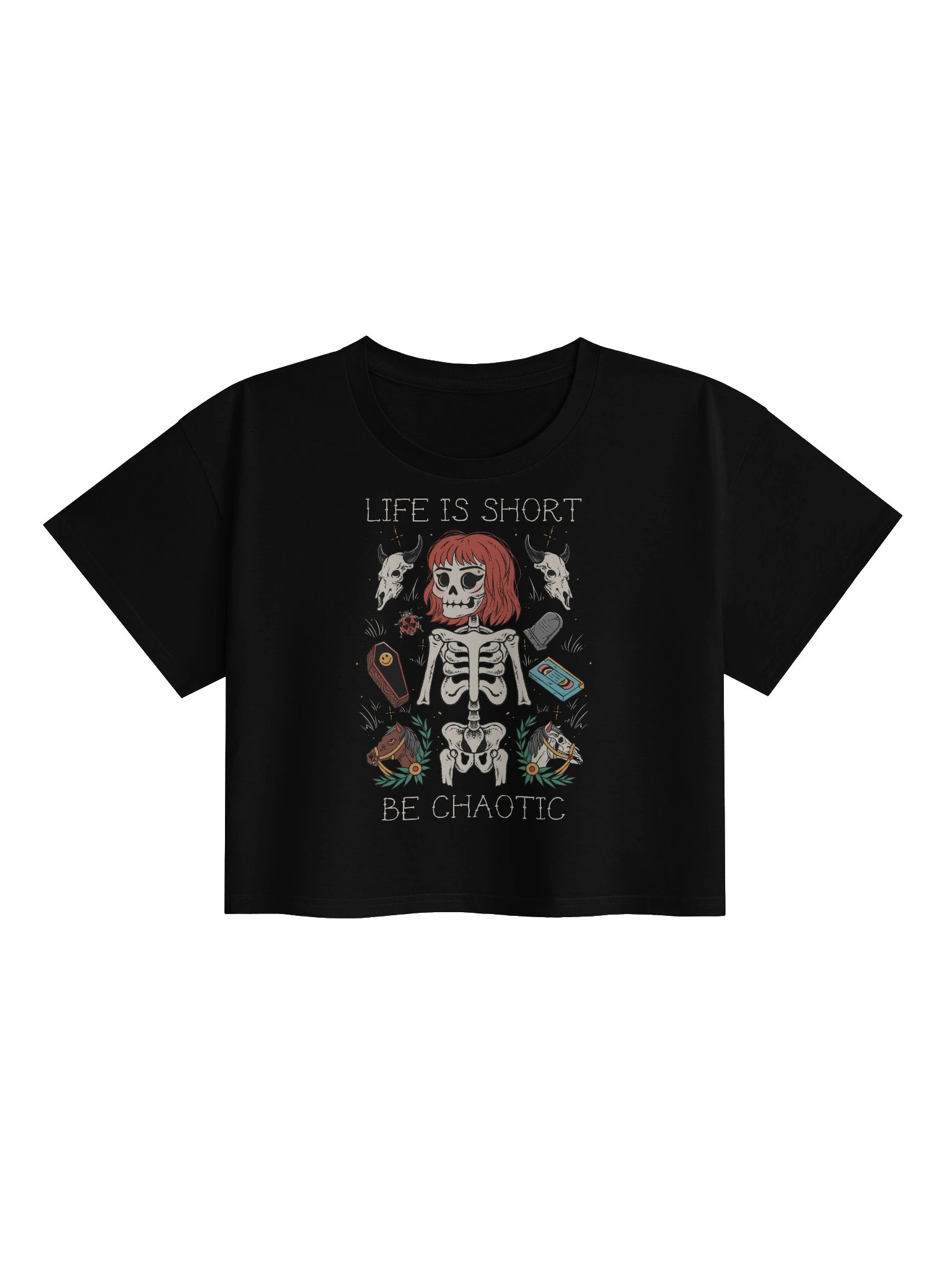 Life is Short, Be Chaotic Cropped Tee product image (3)