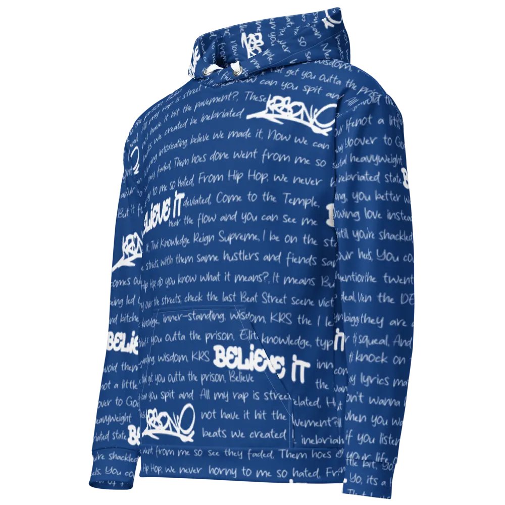 Believe It - KRS-One - BLUE - Unisex Hoodie product image (1)