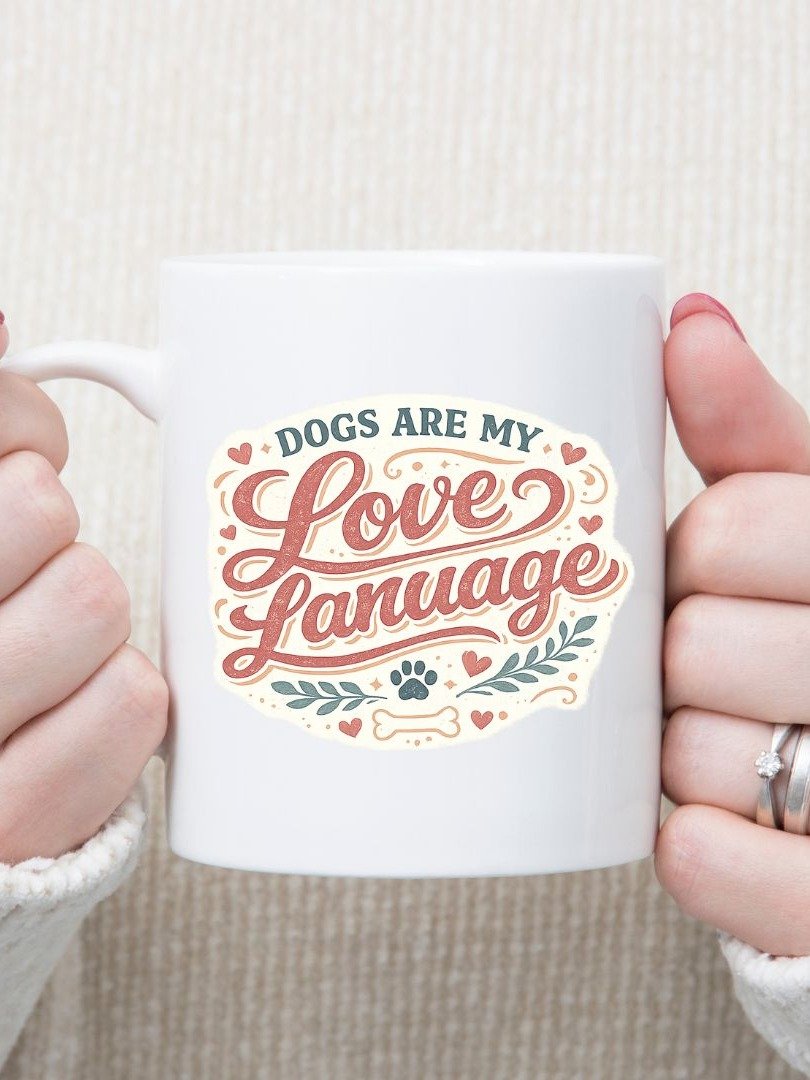 Dogs Are My Love Language Mug – Dog Mom Coffee Mug & Dog Lover Gift product image (1)