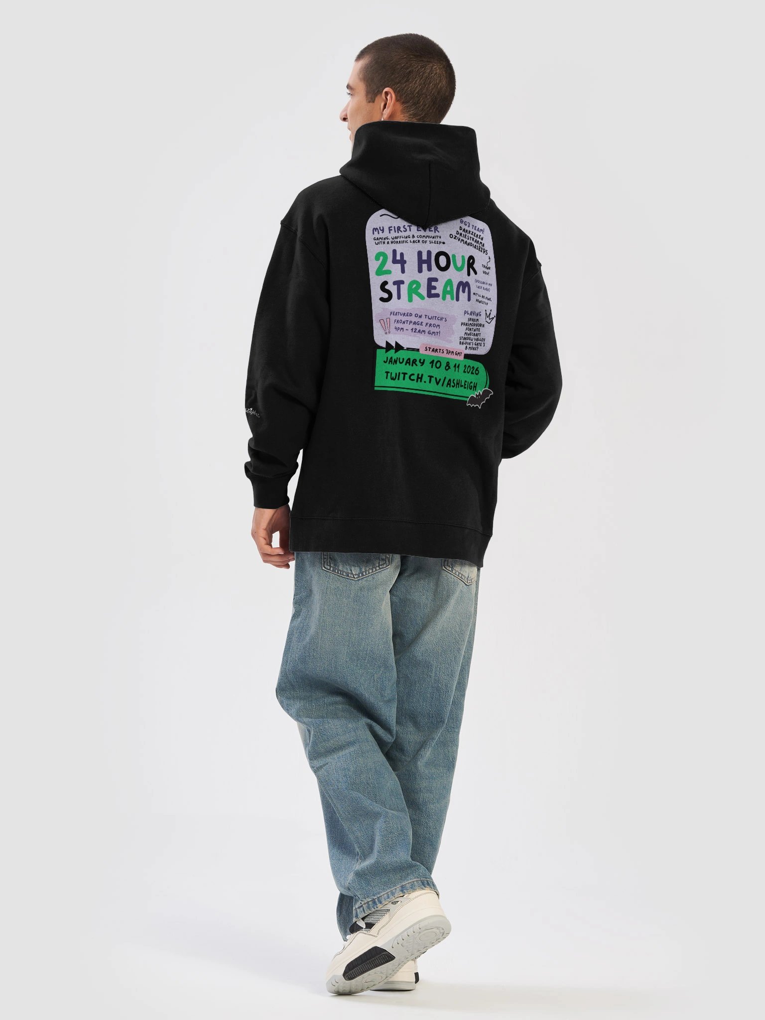 24 Hour Stream Souvenir Hoodie (WITHOUT Strings) product image (6)