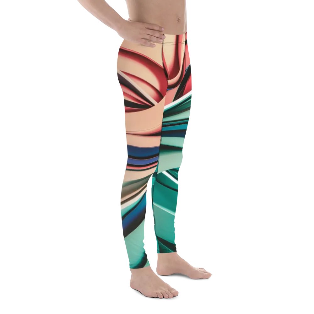 Men's Performance Slim Fit Leggings with Abstract Multicolour Design - TDS Music Exclusive product image (8)