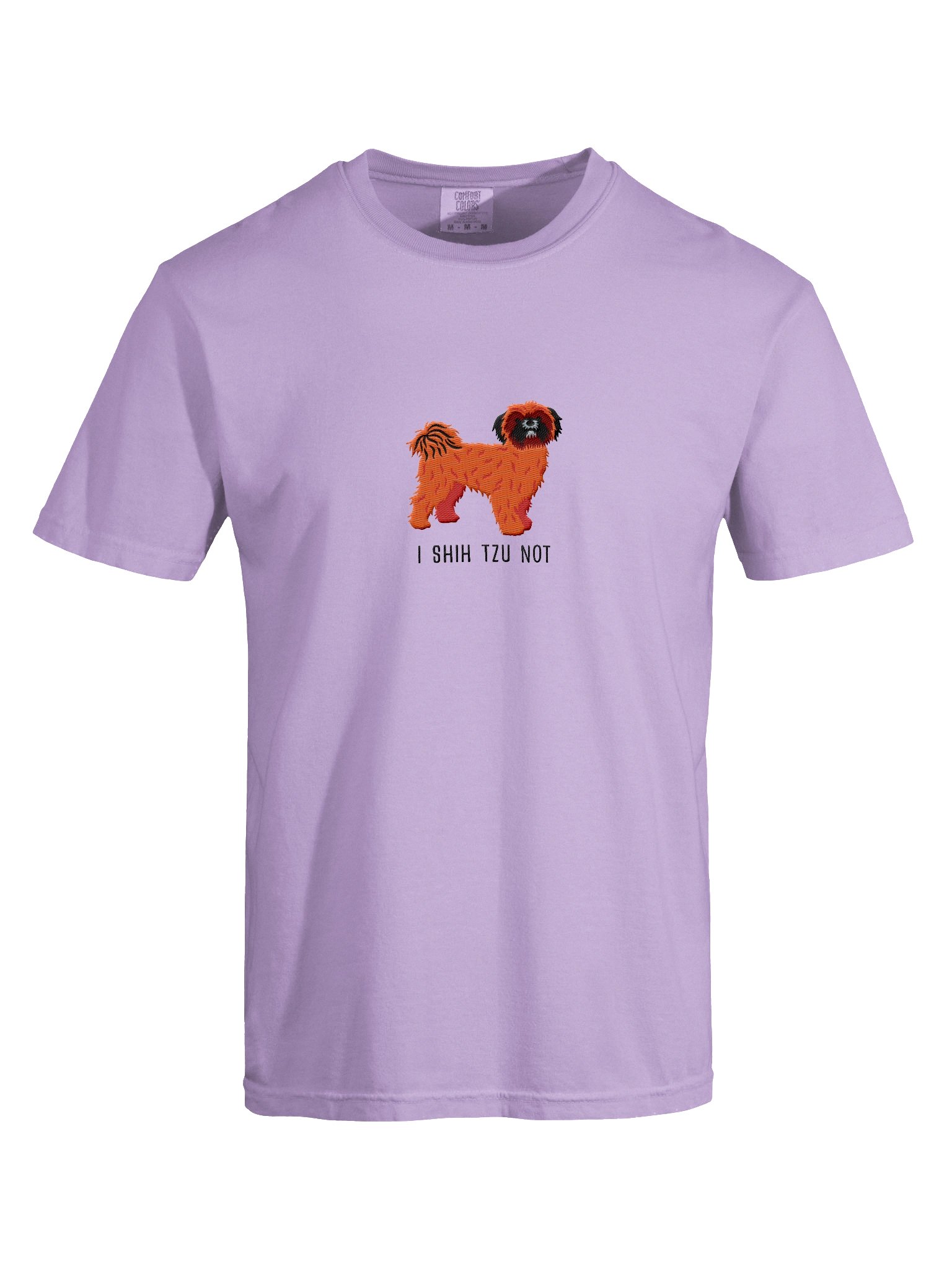 I Shih Tzu Not T-Shirt(Embroidered) of a Shih Tzu(Red, Black Mask) product image (10)
