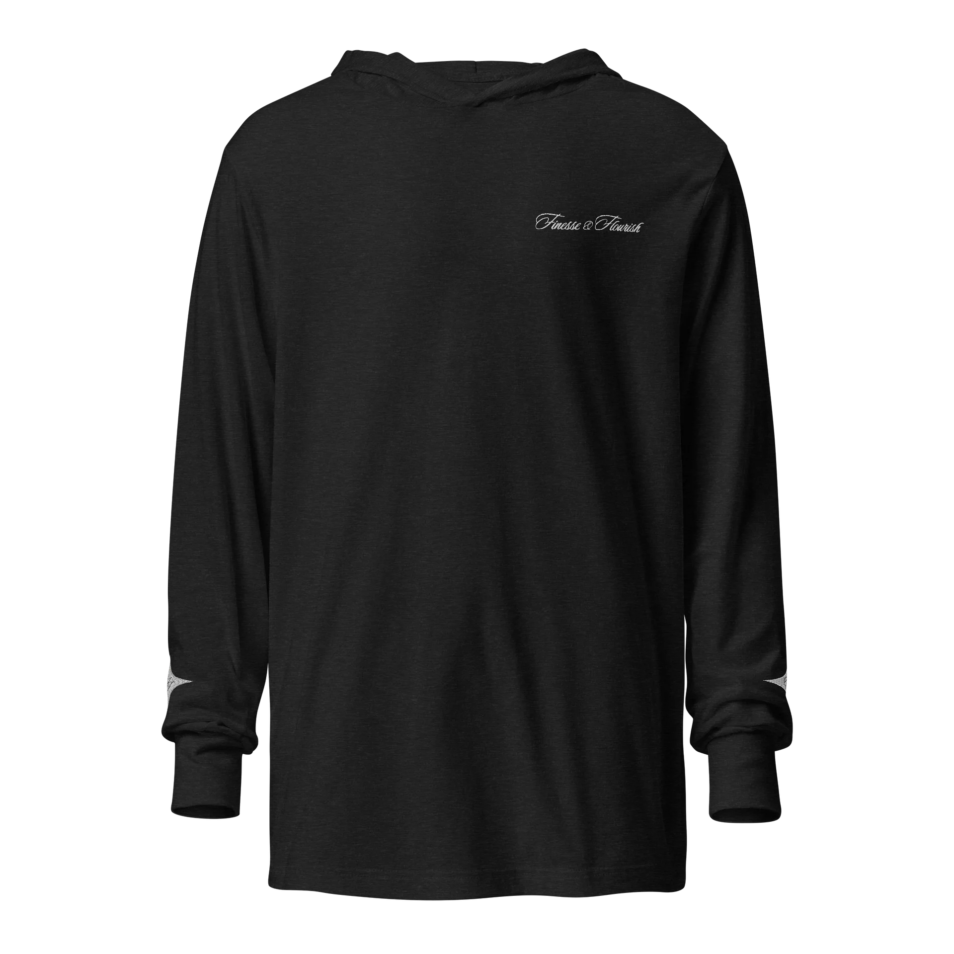 F&F Script Hooded Long Sleeve Tee (EMBRD) product image (1)
