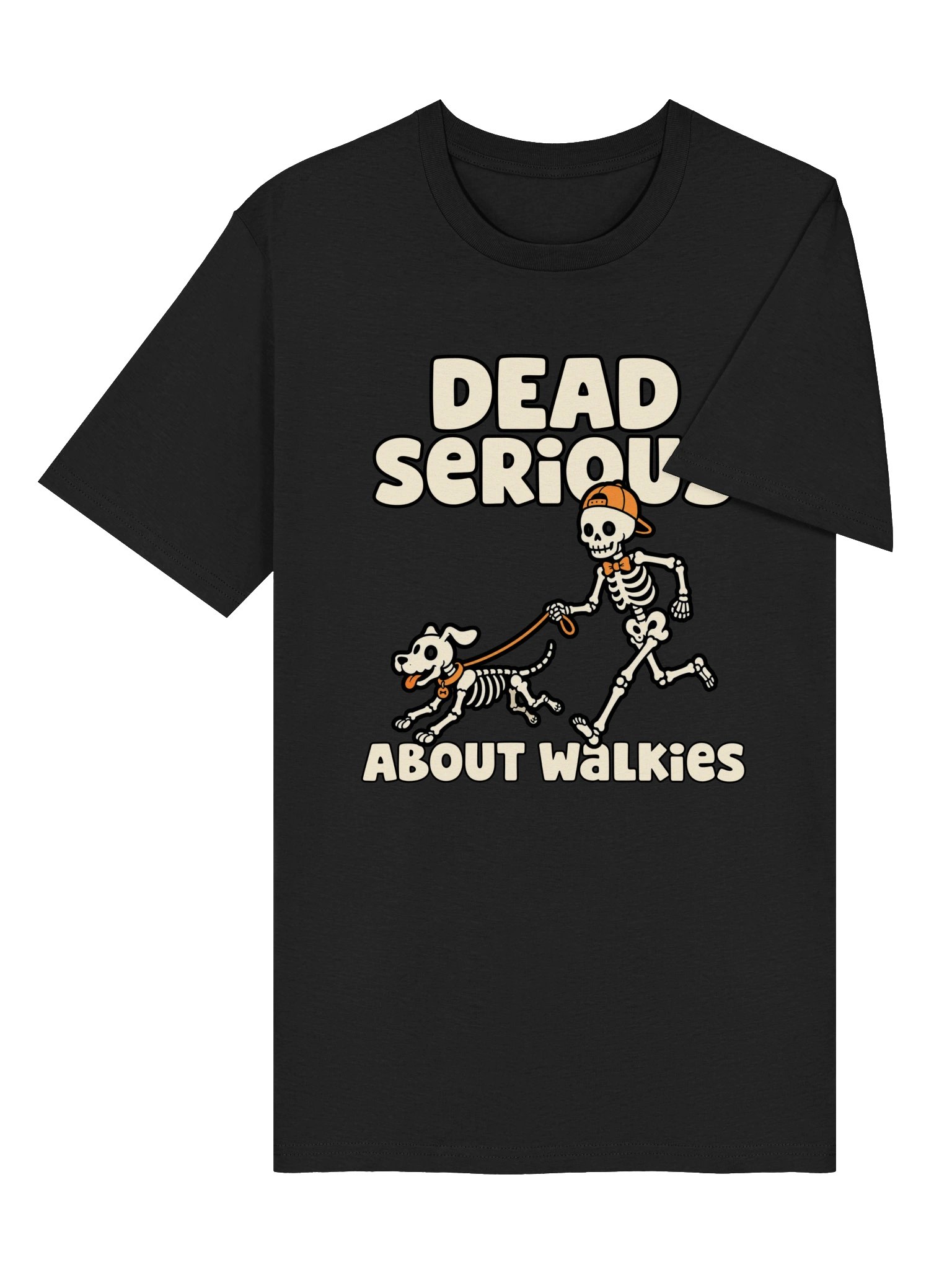 Dead Serious About Walkies Skeleton Halloween Tee product image (3)