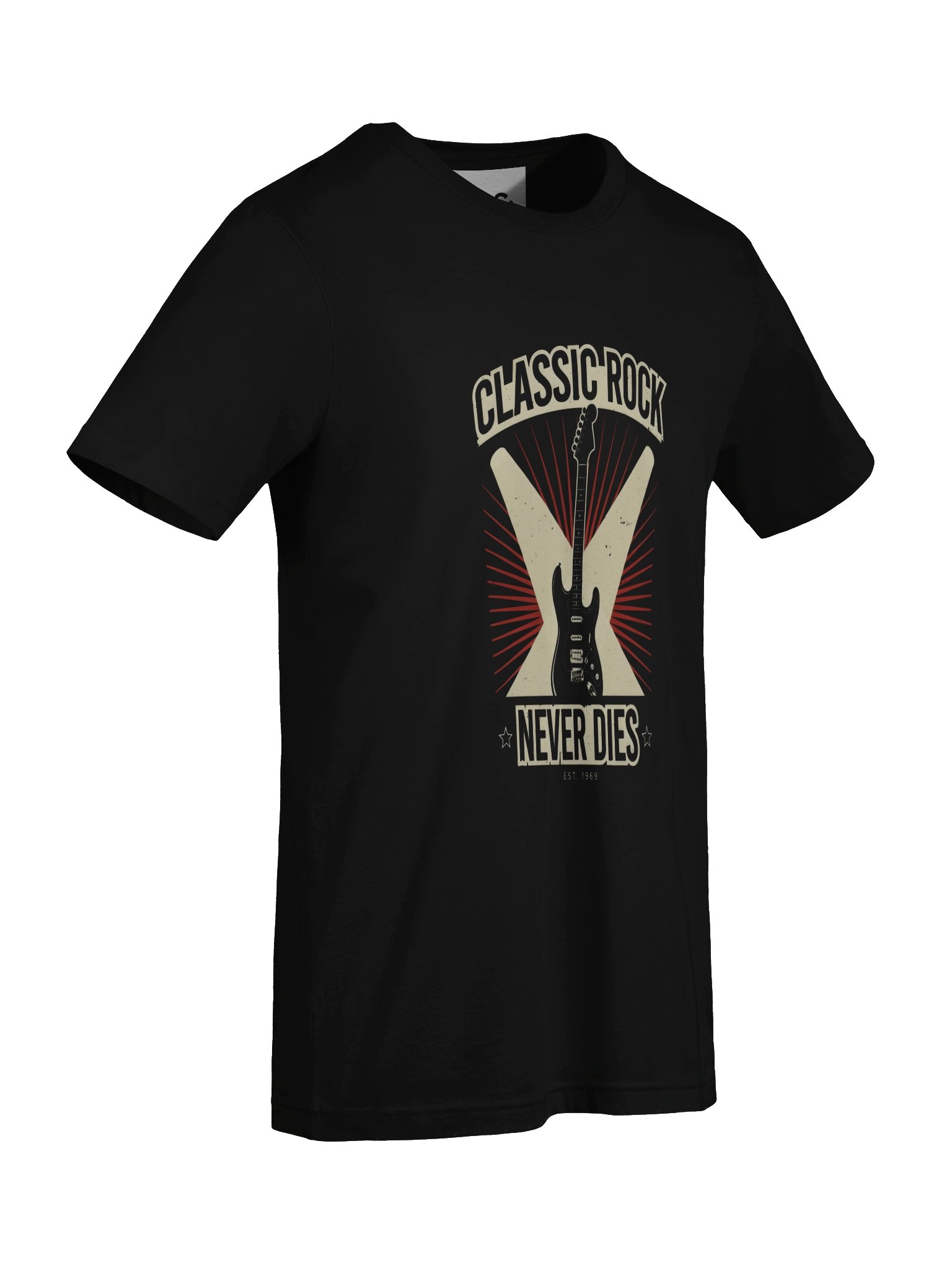 Classic Rock Never Dies Guitar Tee product image (40)
