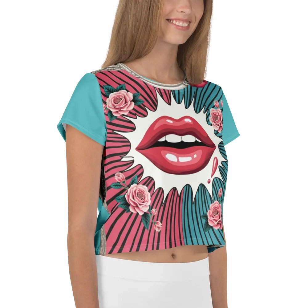 Roses & Lips Explosion Crop Tee product image (4)