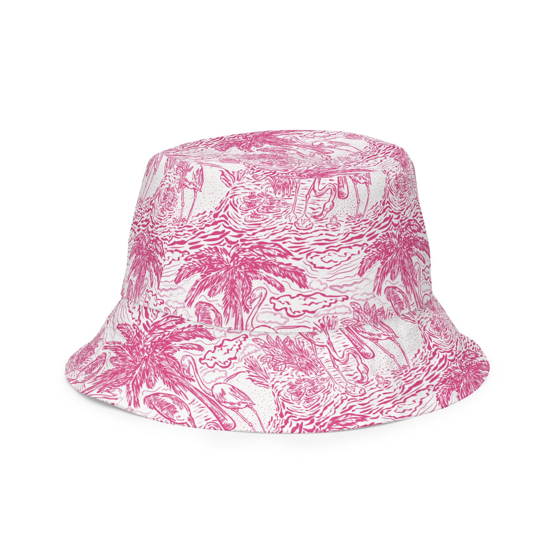 Pink Palm Dream Reversible Bucket Hat product image (3)
