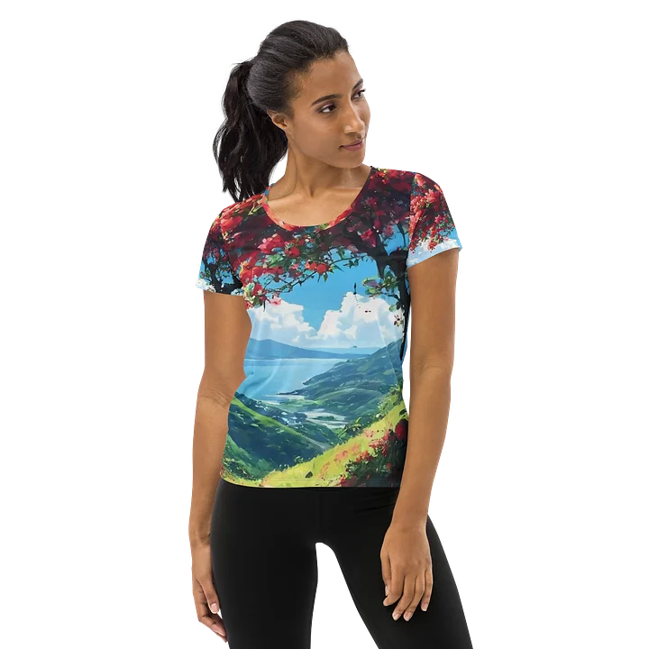 Caribbean Hillsides - CaribbeanApples | Women's Athletic T-Shirt product image (1)