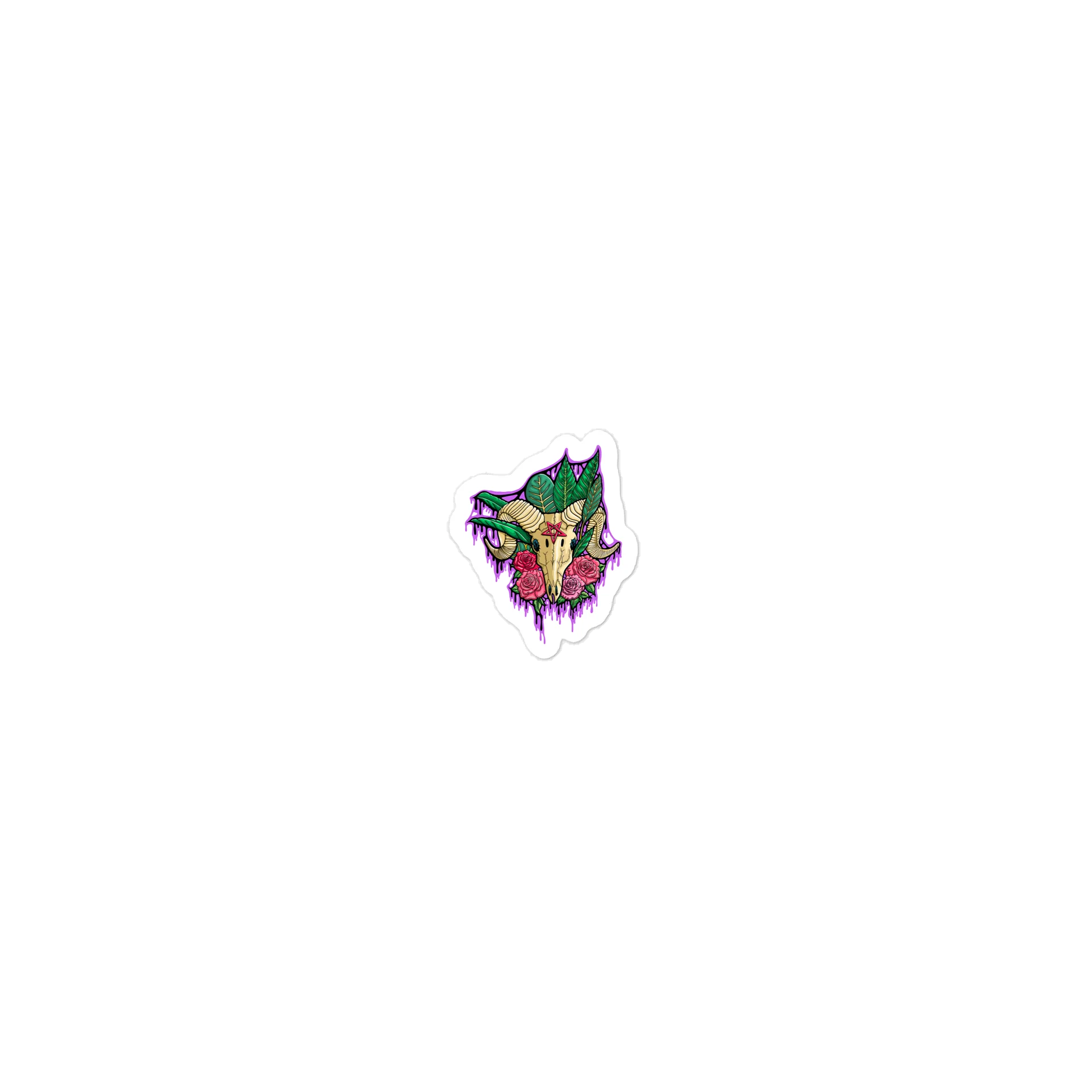 Drippy Baphomet Skull Sticker product image (2)
