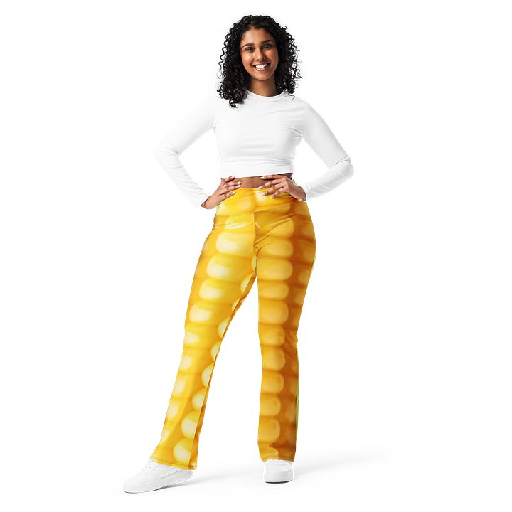 Corn on the Cob Flared Leggings with Pocket product image (1)