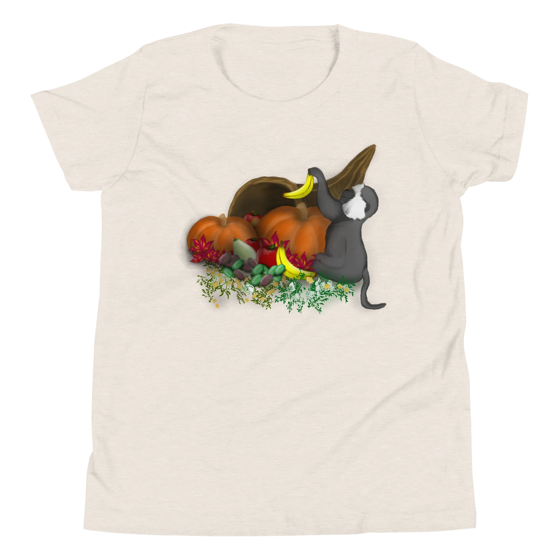 "Monkey and Cornucopia" T-Shirt. Youth Short Sleeve T-Shirt - Bella+Canvas product image (1)