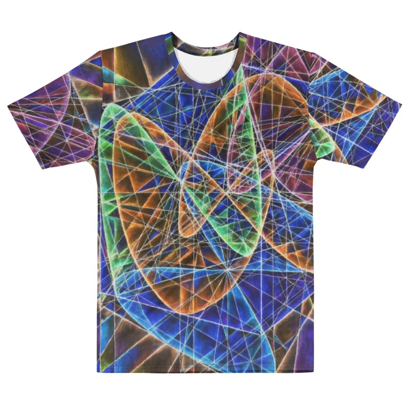 Lissajous Trilogy - Geometric Negative Art Men's Crew Neck T-Shirt product image (3)