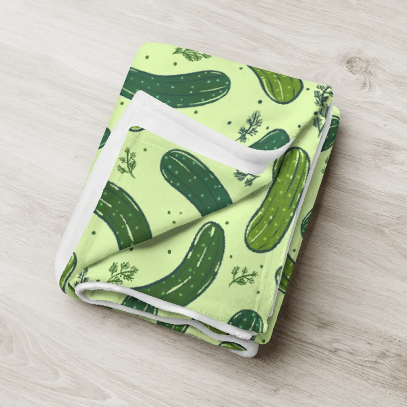 Dill Pickles Pattern Throw Blanket product image (11)