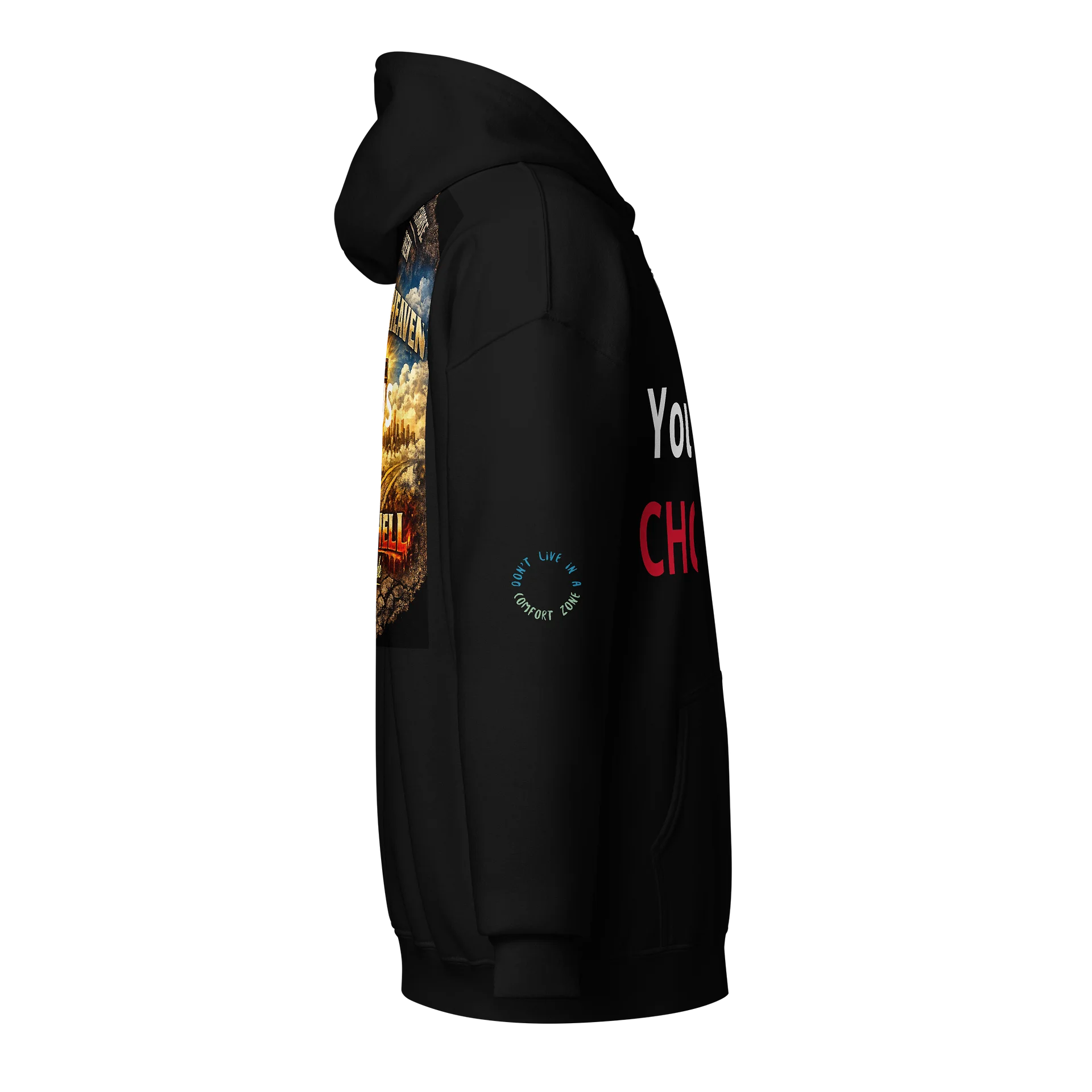 Bold Red & White Wordmark Zip Hoodie product image (5)