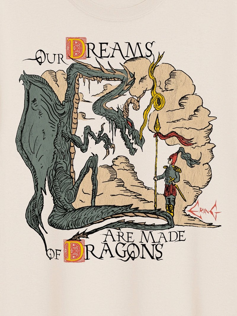 *New* Our Dreams are made of Dragons - Classic T-Shirt (Natural Cream) product image (2)