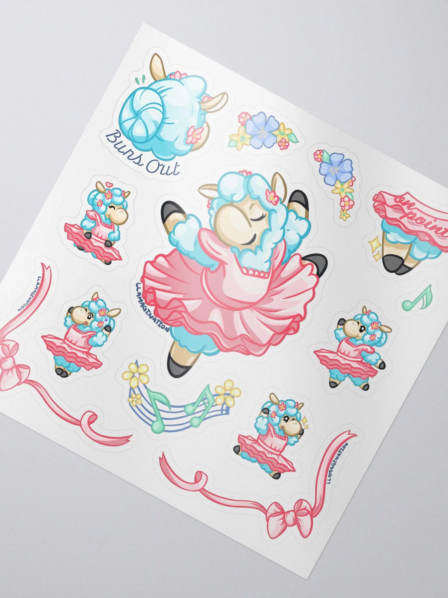 Llama Ballet Sticker Set product image (2)