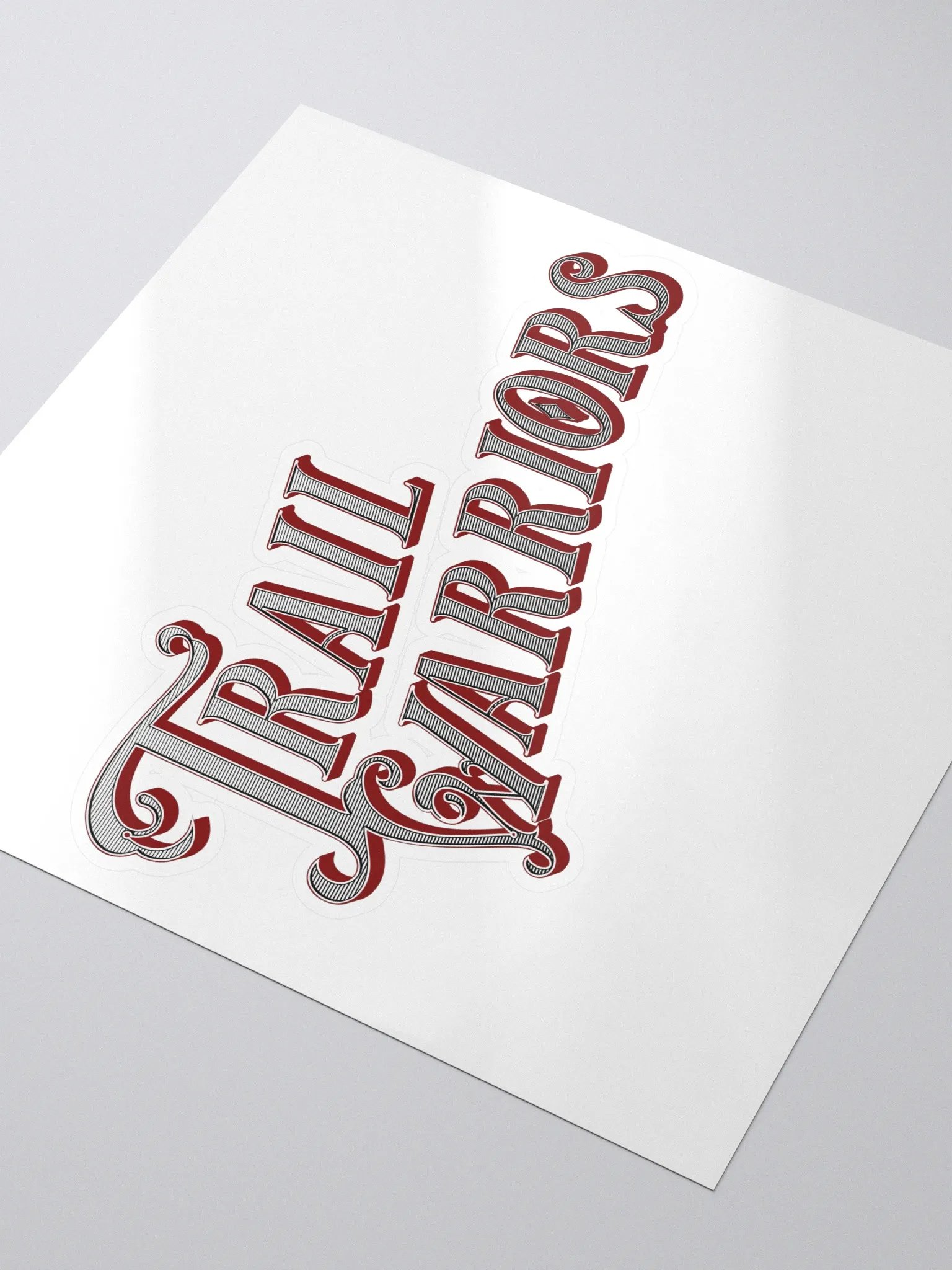 Red w/ Gradient Classic Trail Warriors Emblem Sticker product image (3)