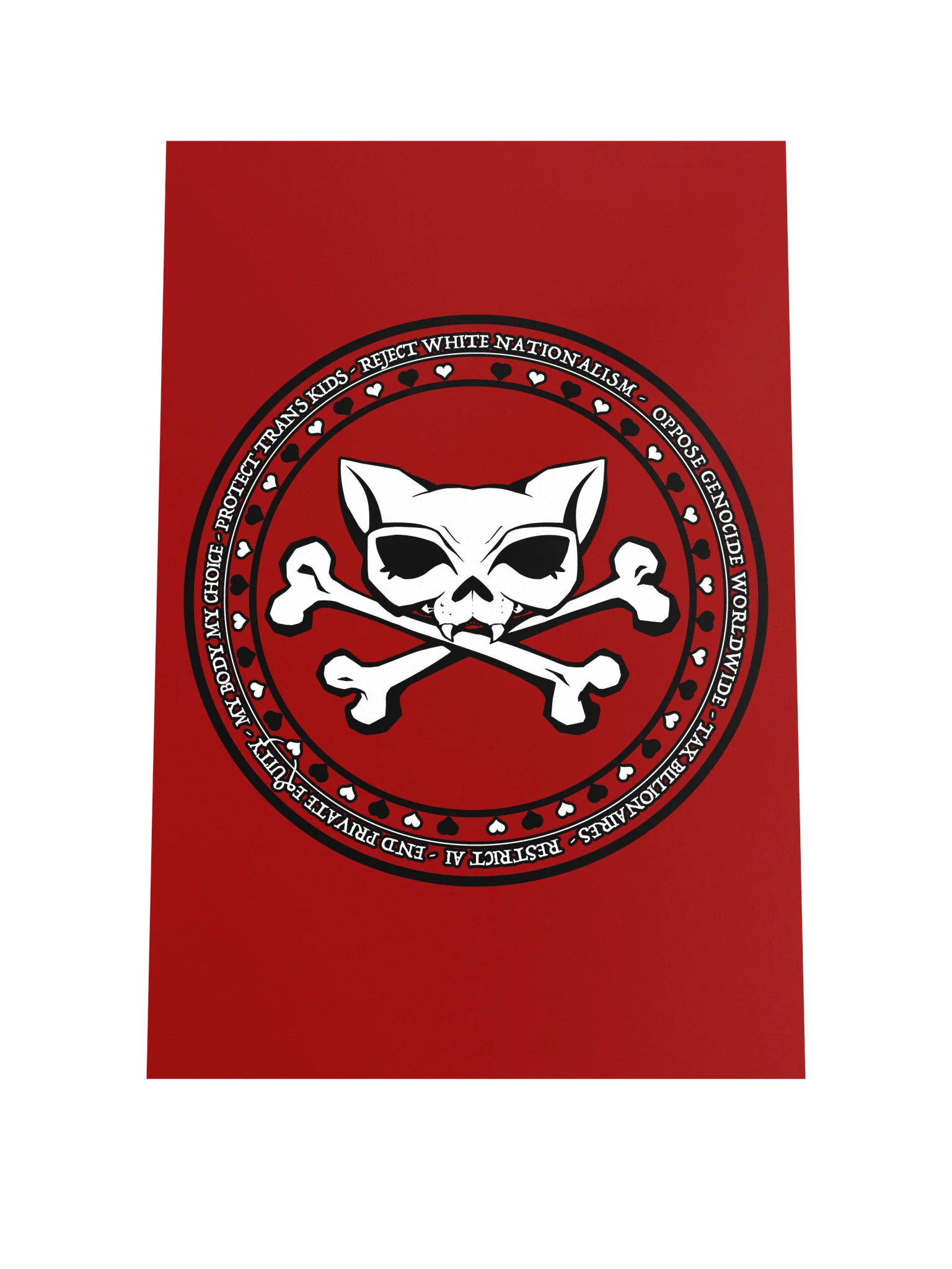 My Politics Kat Skull Red Poster product image (1)