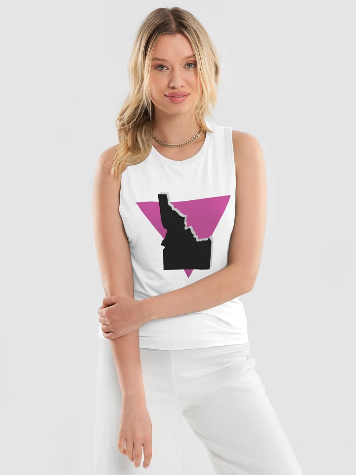 "PINK TRIANGLE" light femme muscle tank product image (2)