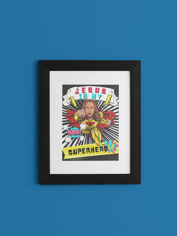 JESUS IS MY SUPERHERO- FUNNY CHRISTIAN COMIC Art Print product image (2)