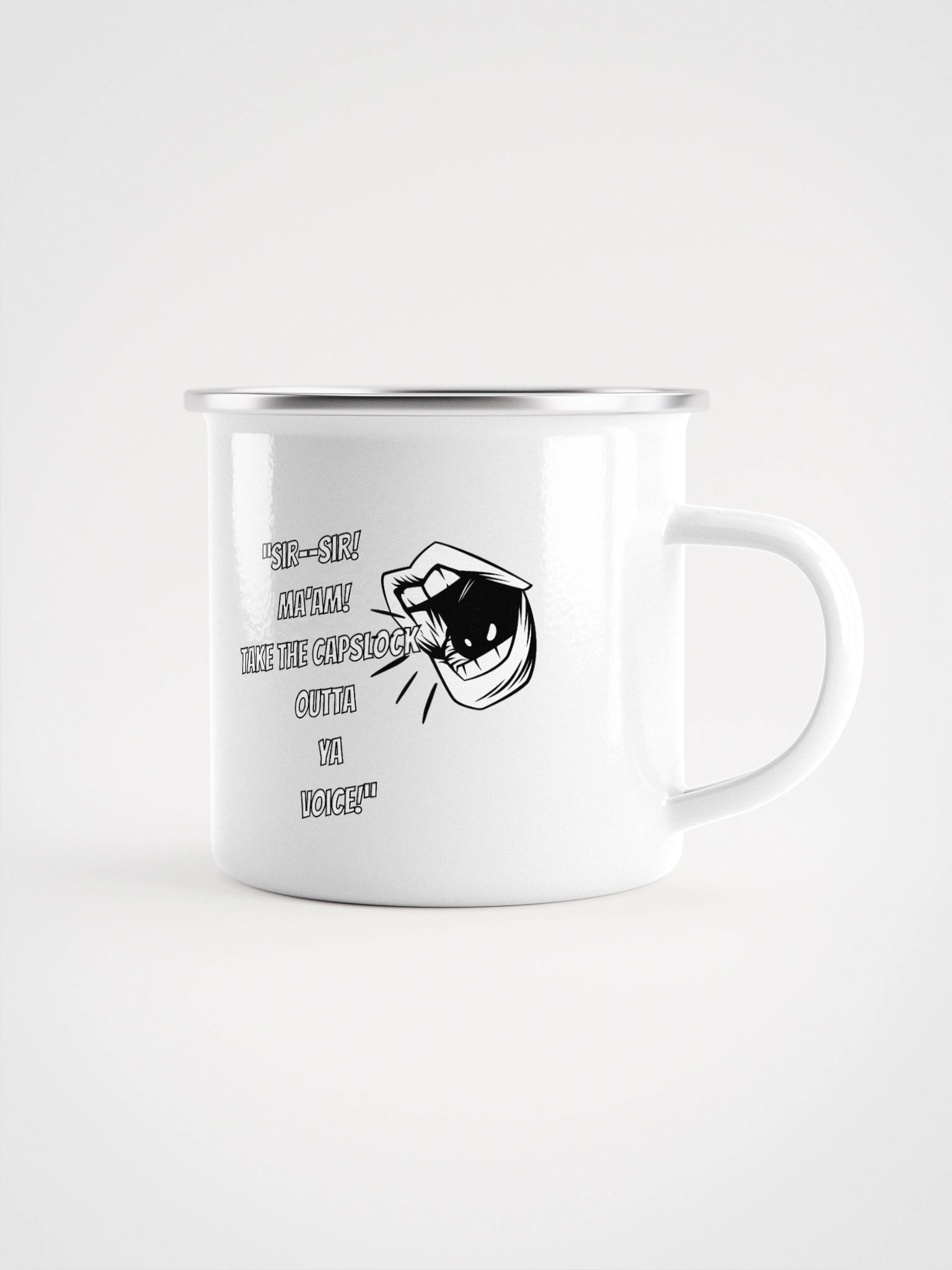 "Take The Caps Off" Enamel Mug product image (1)