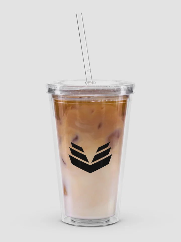Double Wall Clear Plastic Tumbler - Black product image (2)
