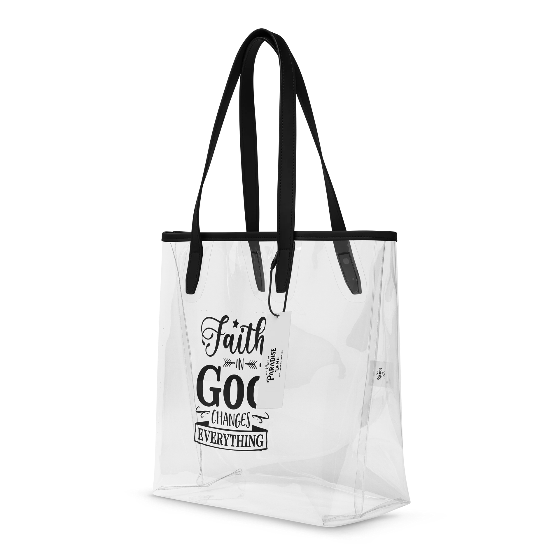 Faith in God Changes Everything Clear Tote Bag product image (4)