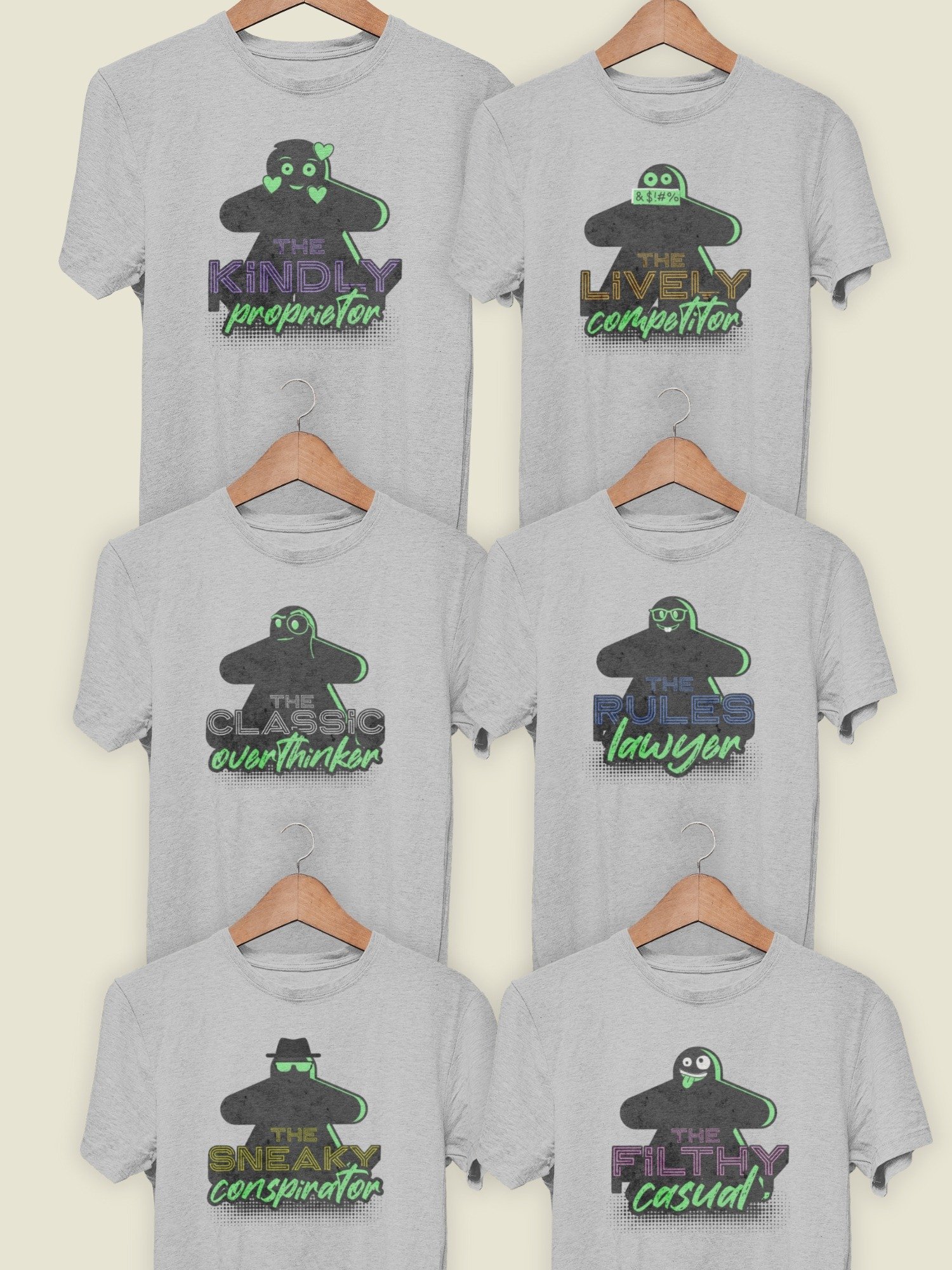 Board Gamer Personality Shirt, Board Game Night Group T-shirt, Classic Overthinker product image (4)