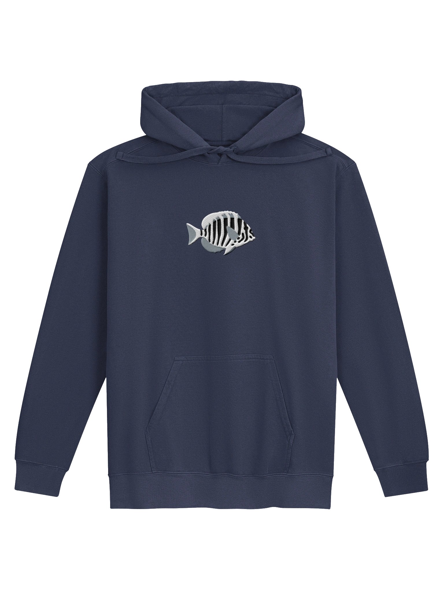Zebra Angelfish Embroidered Hoodie | Black & White Saltwater Aquarium Fish Hoodie | Reef Keeper Apparel product image (3)
