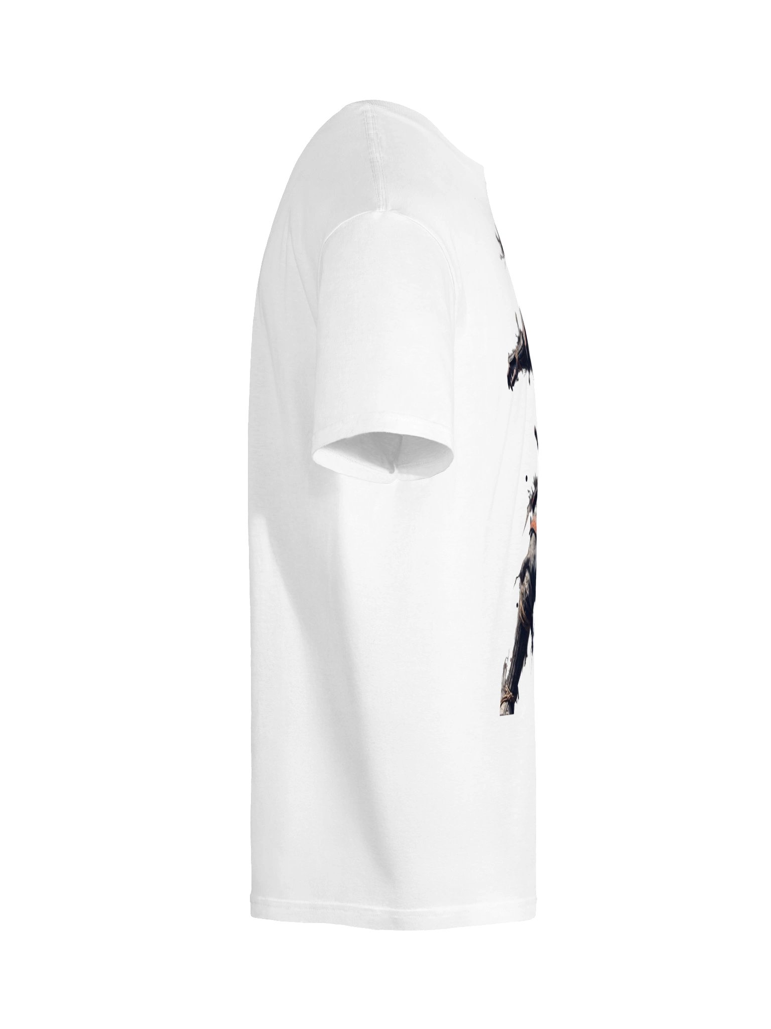Shadow Ronin Sumi-e Tee — Black Ink on White product image (10)