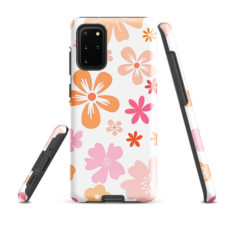 HAPPY SUMMER FLOWERS PINK Samsung Tough Case product image (5)