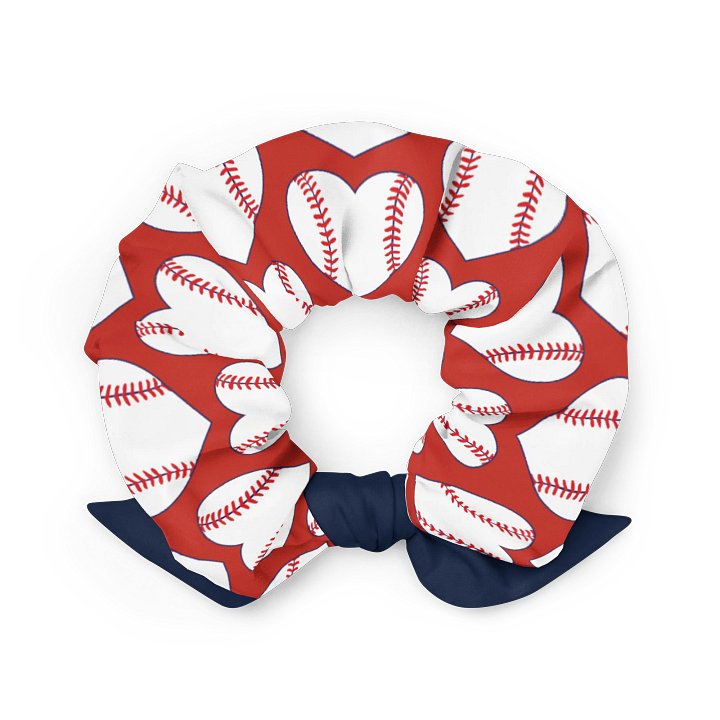 Baseball Hearts All-Over Print Scrunchie product image (2)