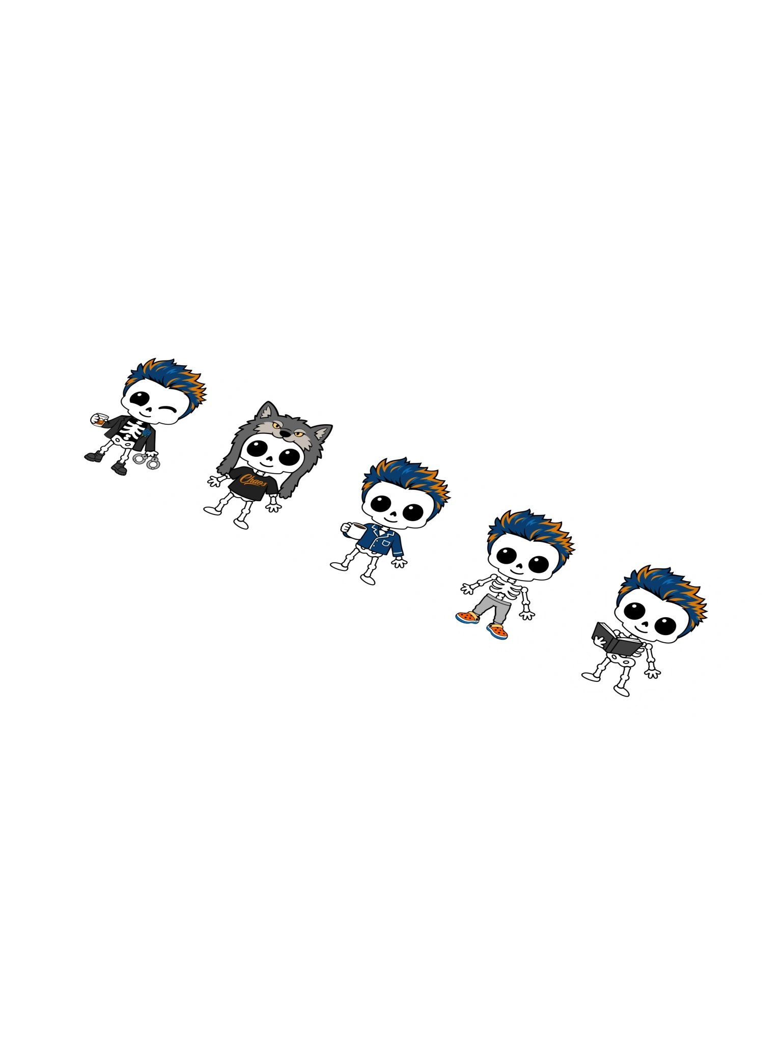 SkeleReads Halloween Kiss-Cut Stickers Set 1 product image (1)