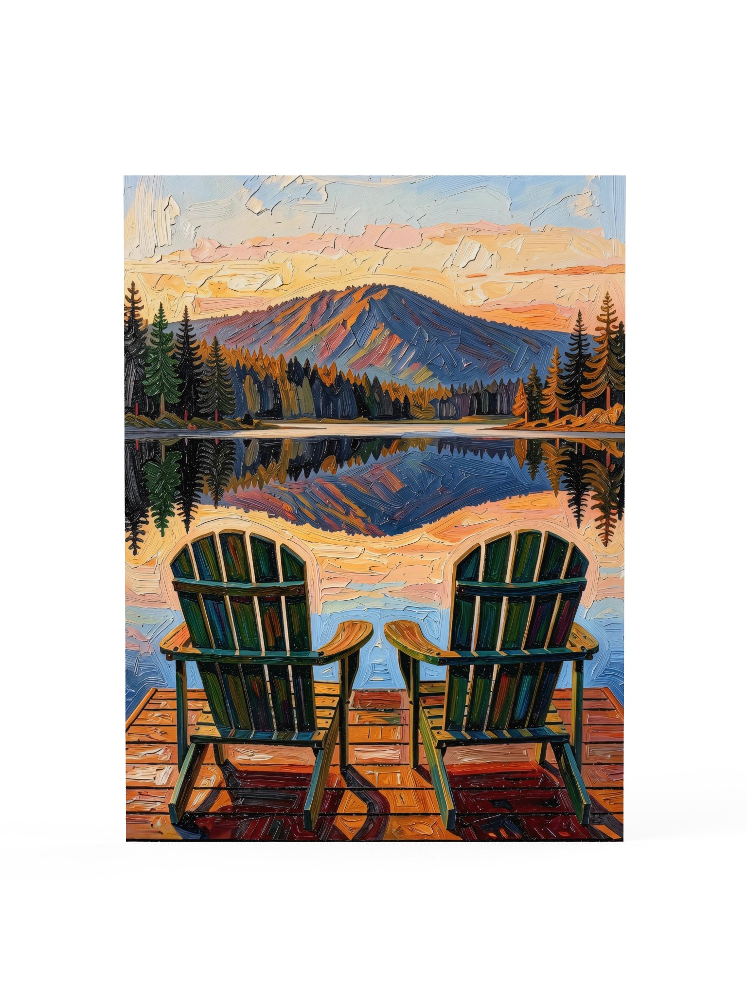 Dock Chairs at Sunset Poster product image (2)