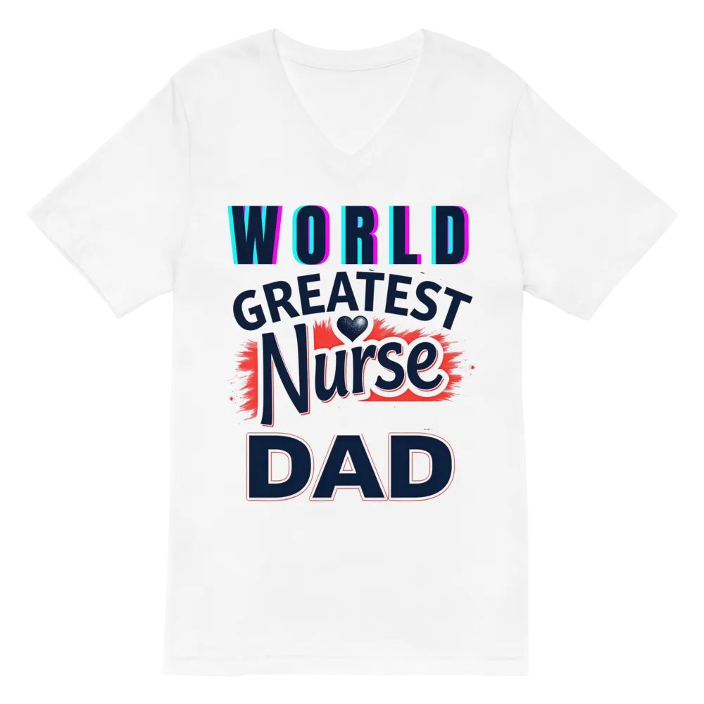World's Greatest Nurse Dad V-Neck T-Shirt product image (2)