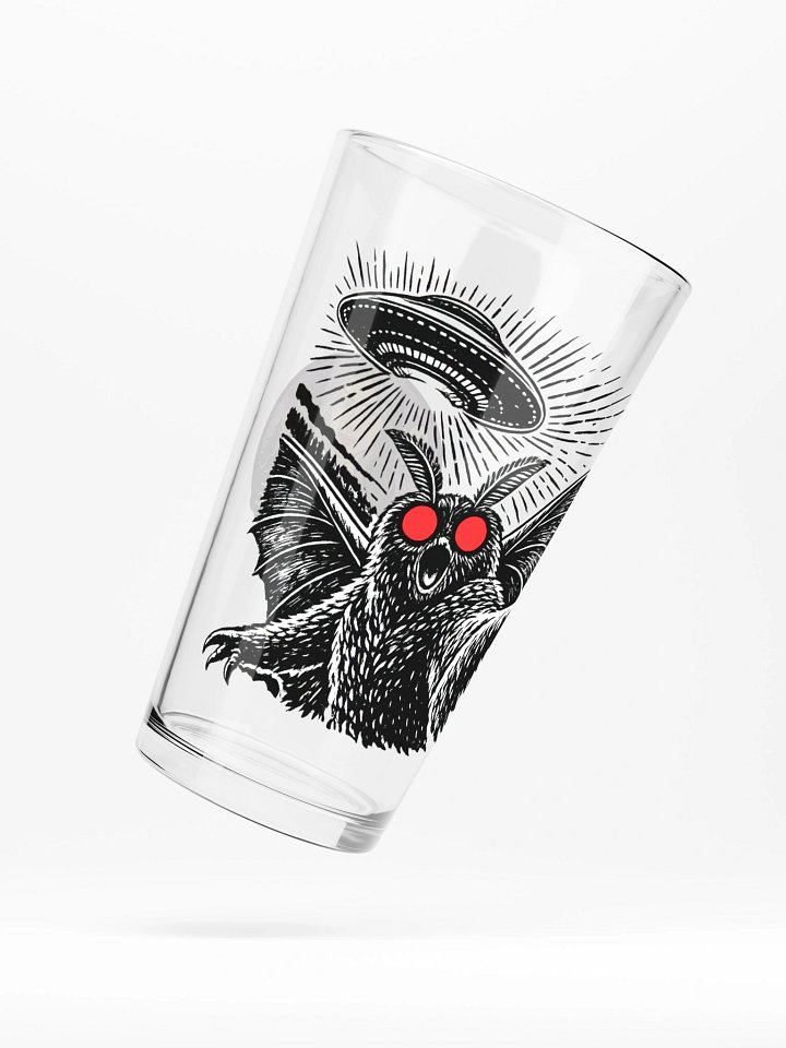 MOTHMAN SELFIE SHAKER PINT GLASS 16oz product image (1)