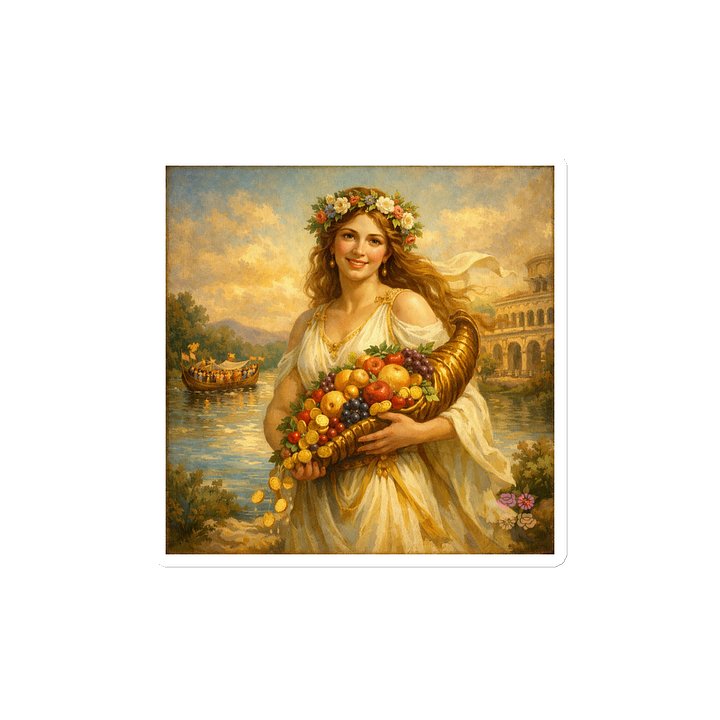 Goddess Fors Fortuna, River and Cornucopia Magnet product image (2)