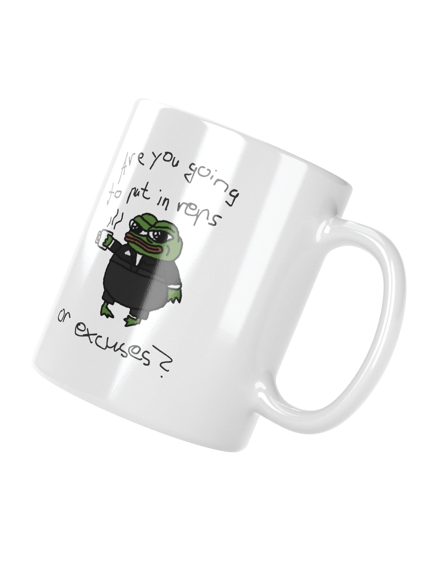 Reps Or Excuses Mug – Funny Gym Frog Coffee Mug | 11oz Workout Motivation Gift product image (4)