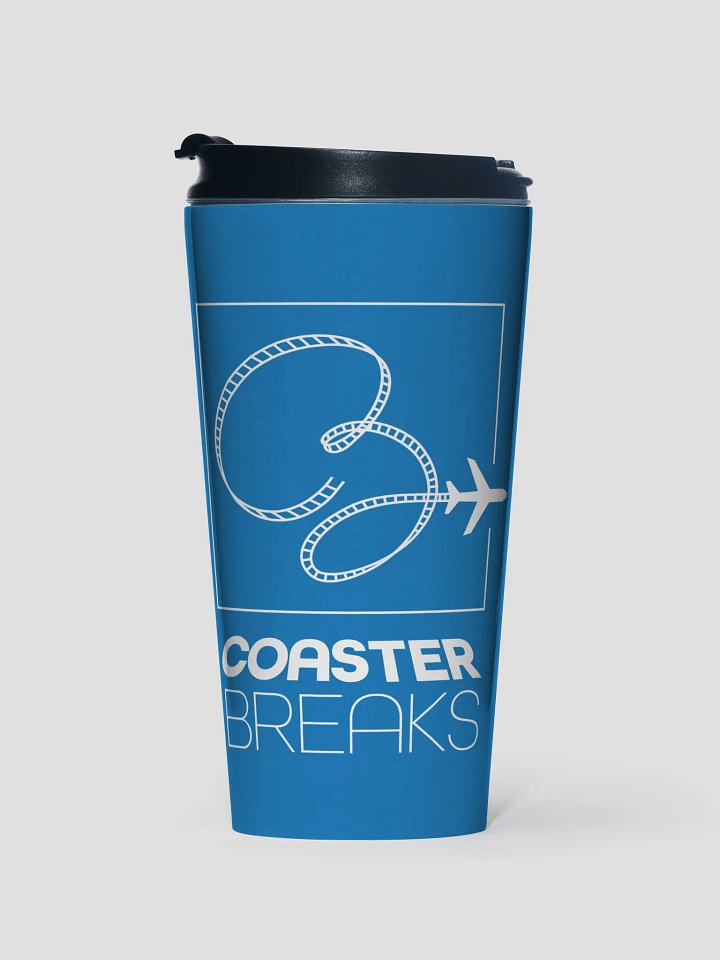 Coaster Breaks Stainless Steel Travel Mug - Blue & White product image (1)