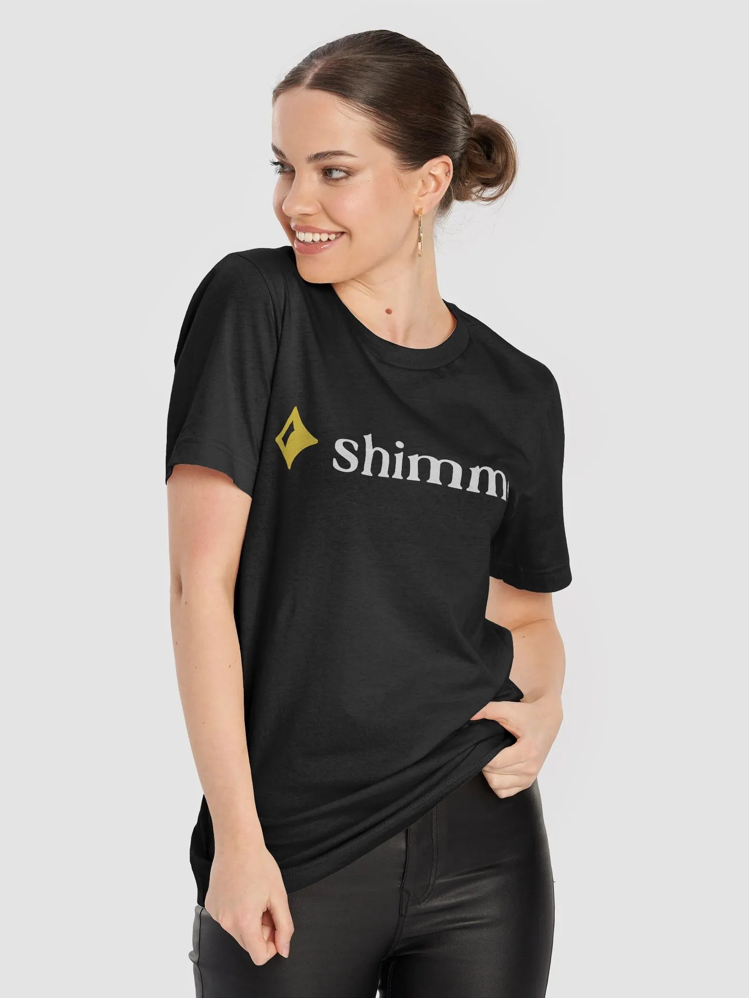 Super Soft Shimmer T-Shirt in Black product image (8)