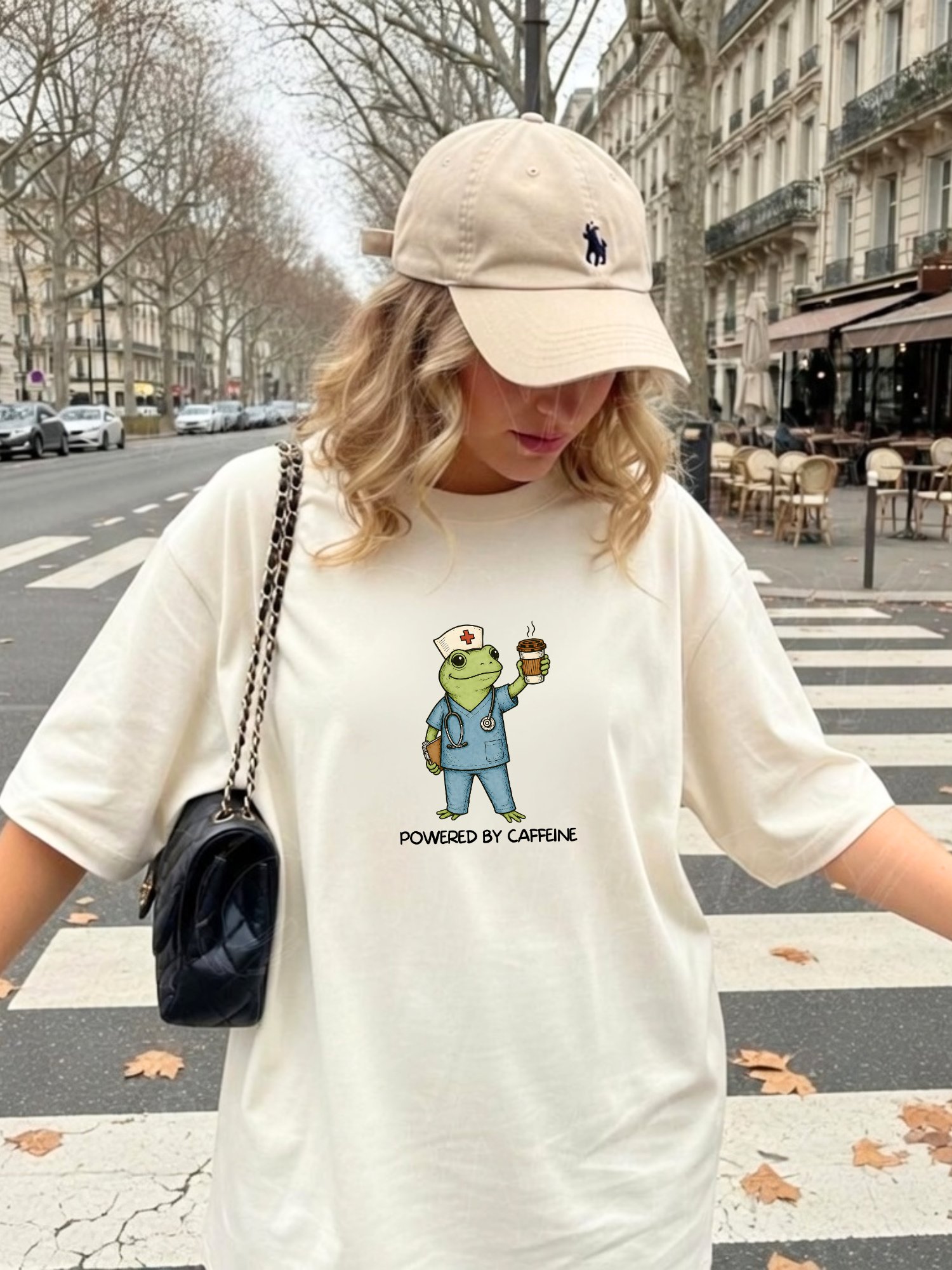 Nurse Frog Powered By Caffeine T-Shirt product image (1)