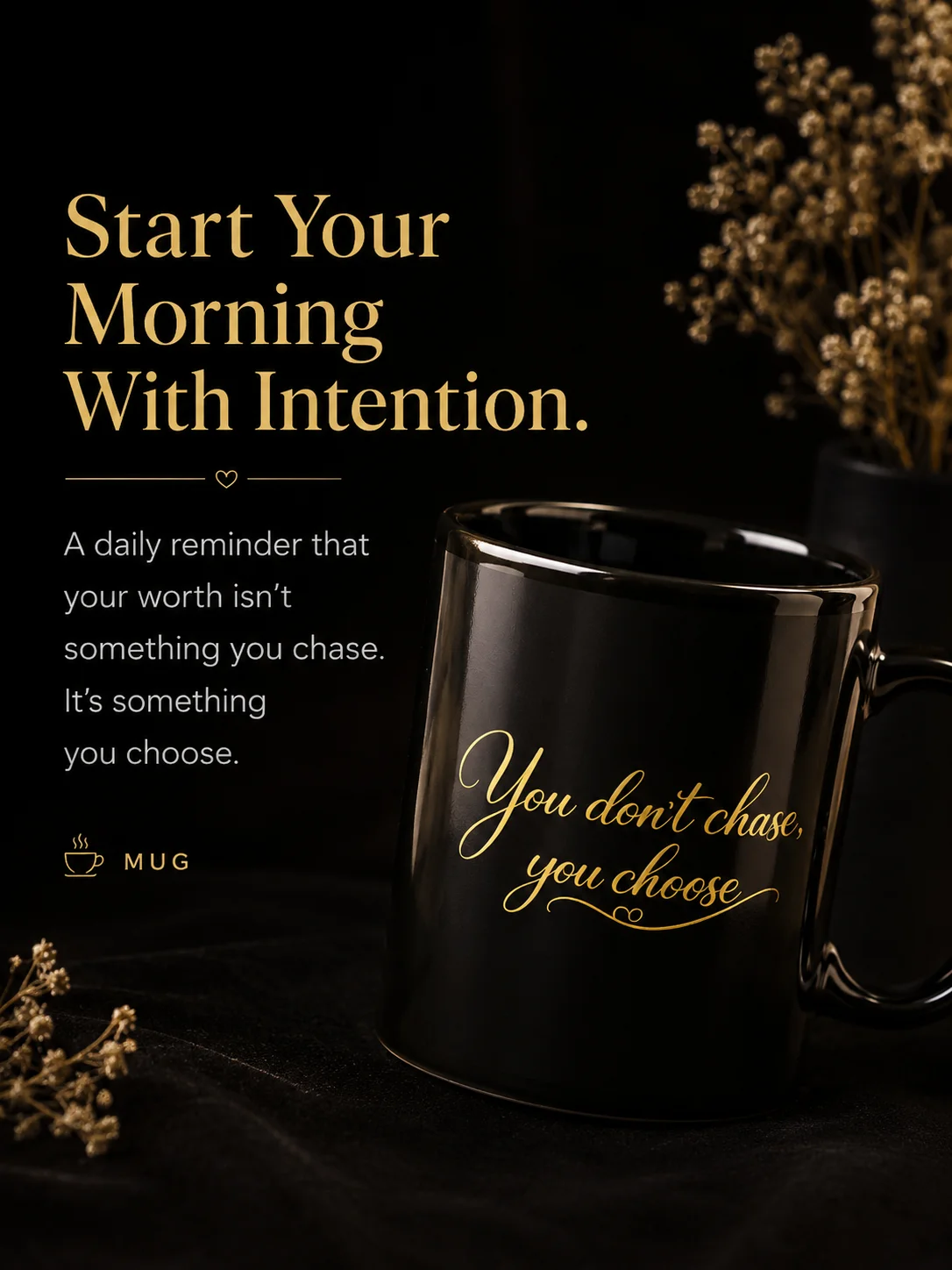 You Don’t Chase. You Choose Mug – Self Worth Affirmation Coffee Mug | Empowerment Gift product image (2)