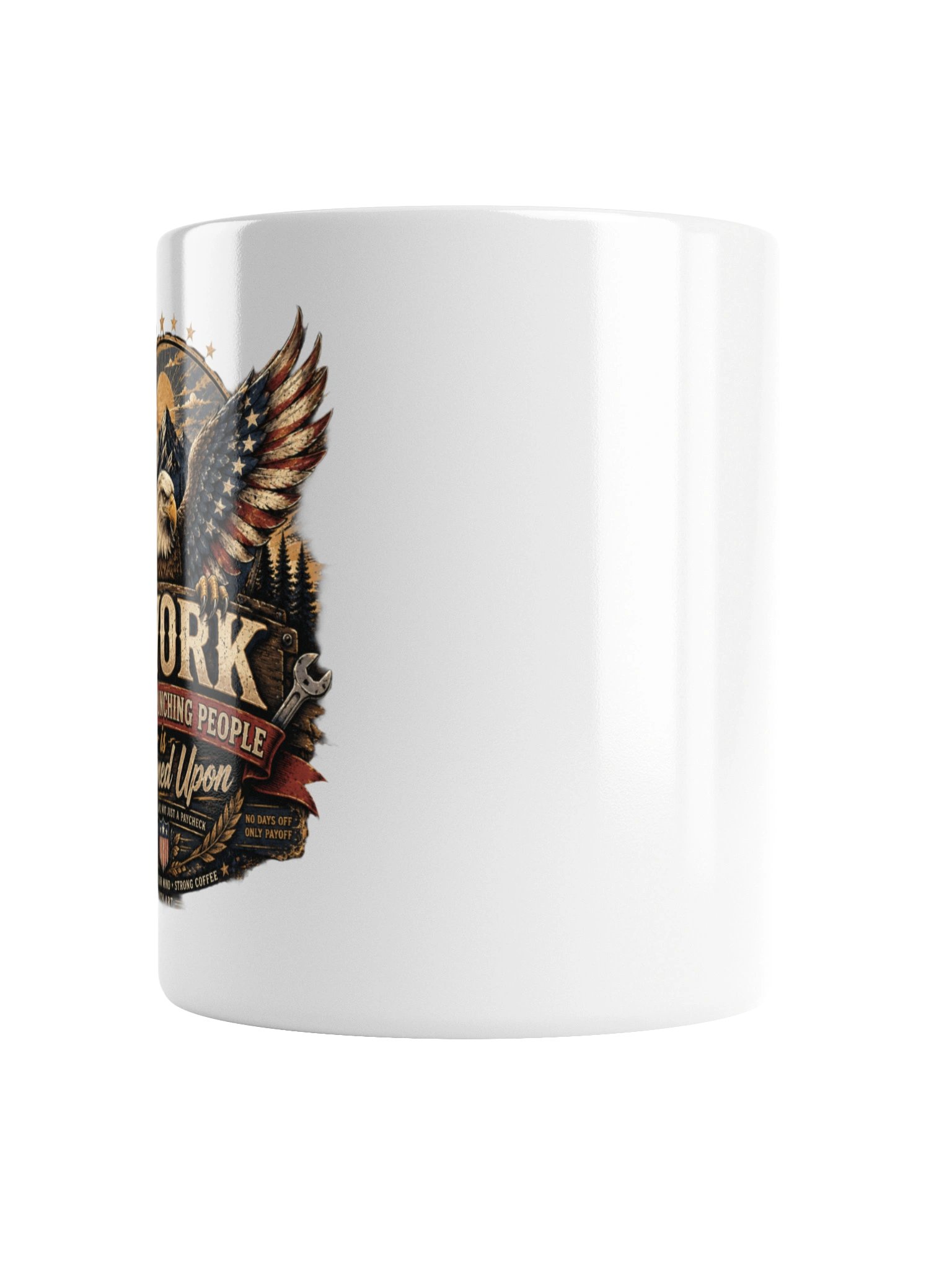 I Work Because Punching People Is Frowned Upon Mug – Funny Work Coffee Cup product image (5)