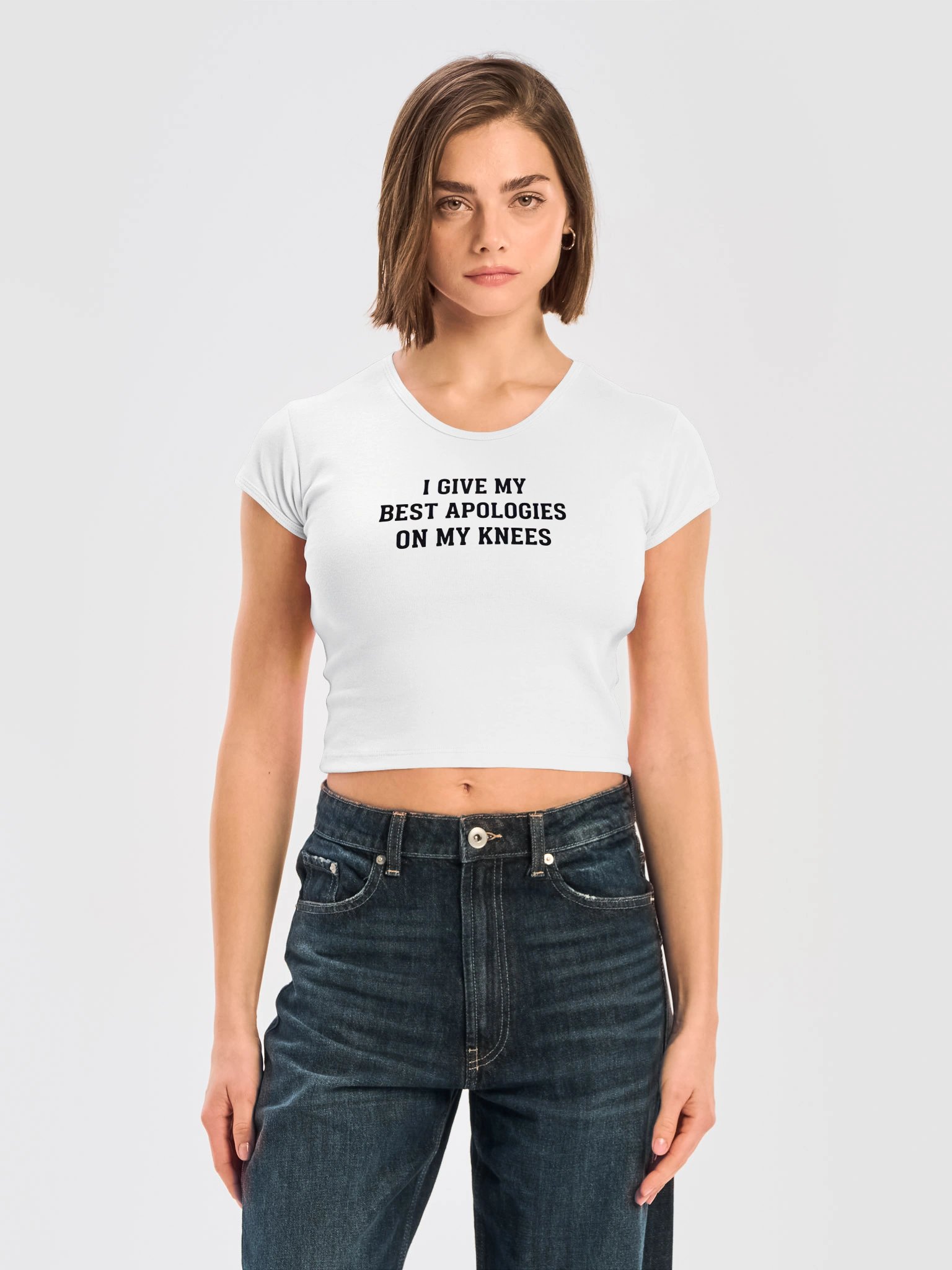 I Give My Best Apologies On My Knees Baby Tee product image (12)